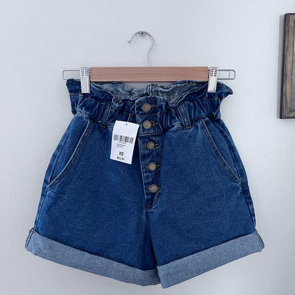 Forever 21 Pants - Forever 21 High Waist Blue Denim Shorts